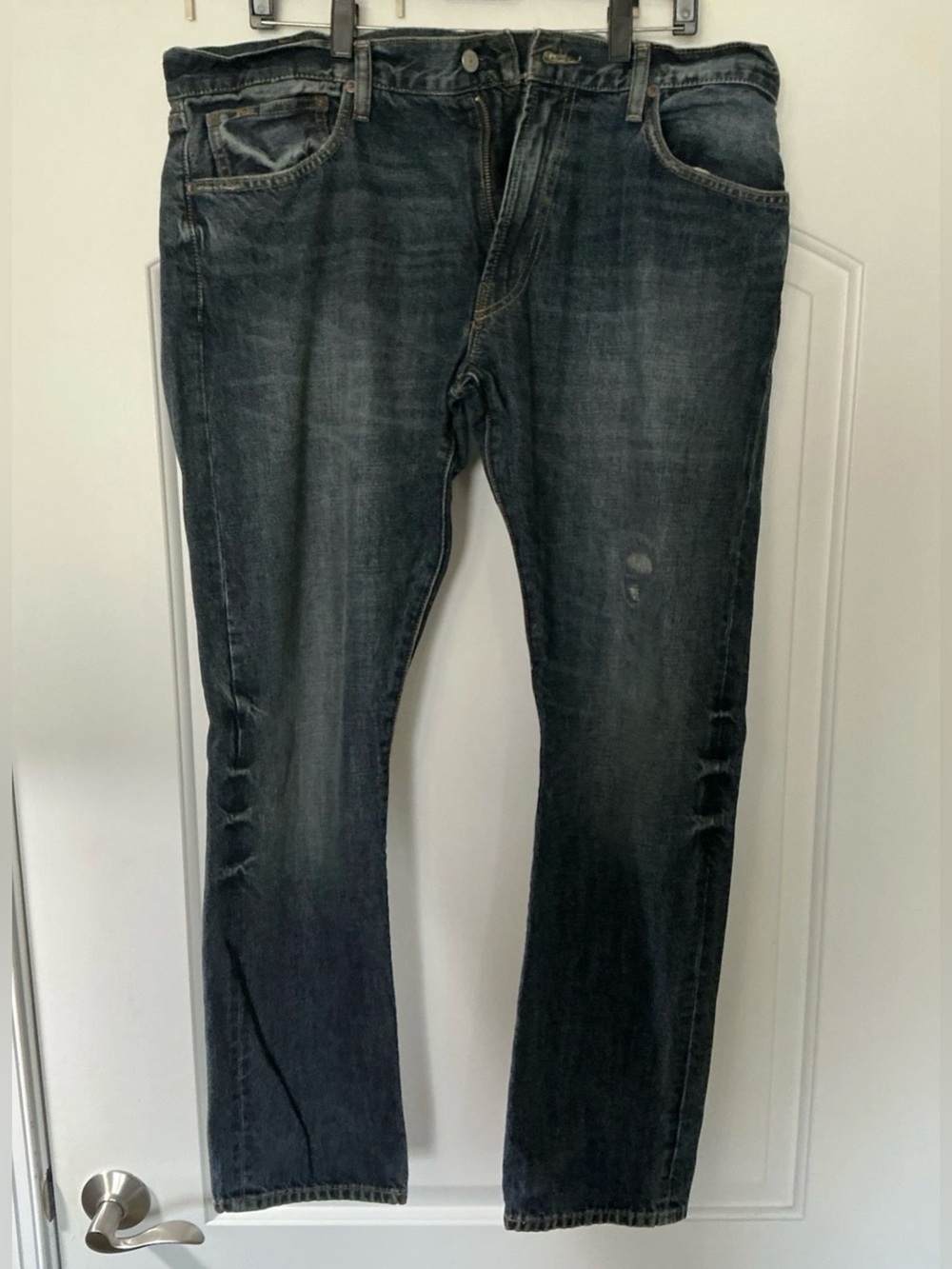 Size 36 x 32 - Polo Ralph Lauren Sullivan Slim Medium Blue Distressed Jeans